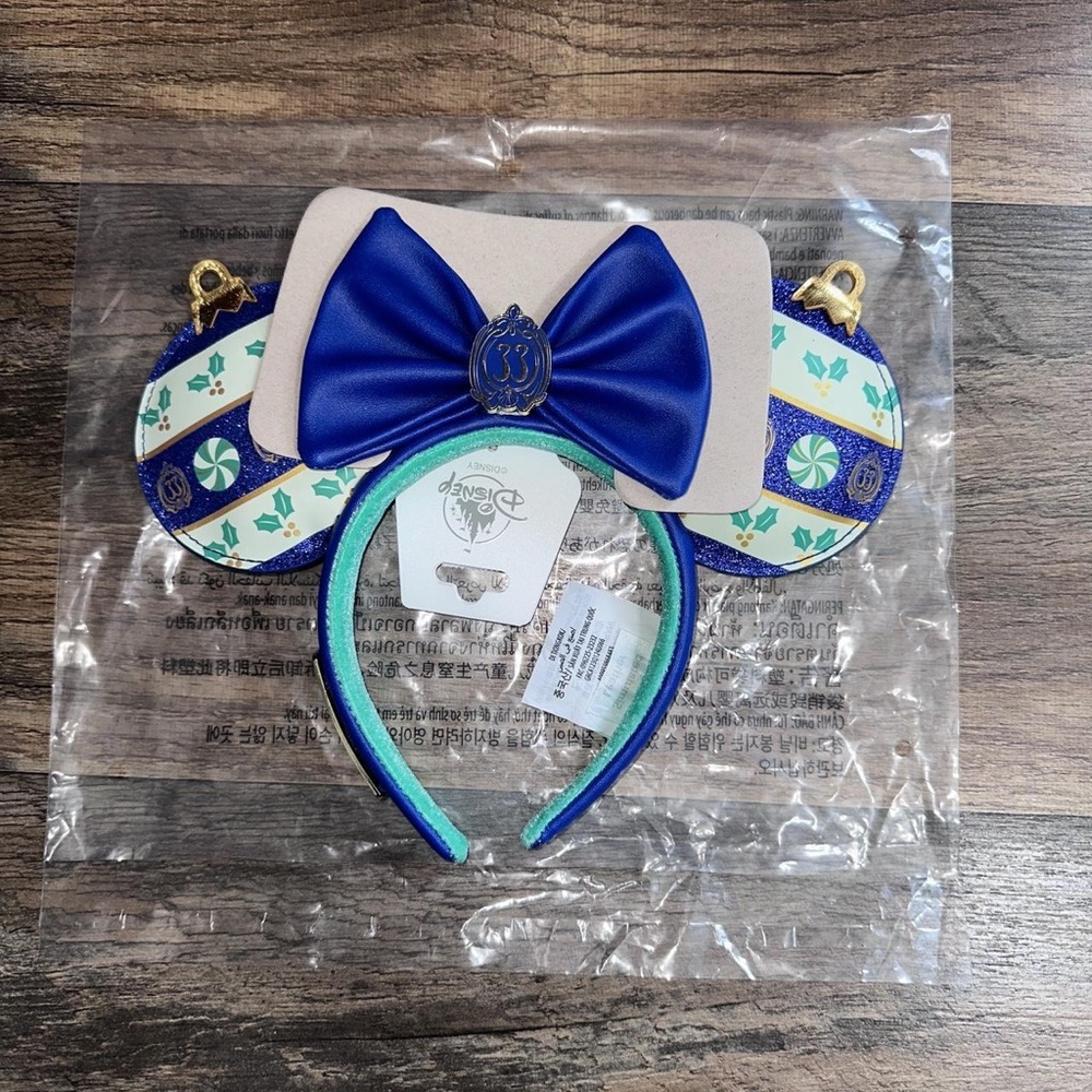Disney Blue and White Headband with Bow